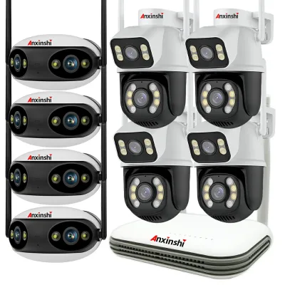 XM Icsee 8CH 4MP 6MP Security Camera Kit Wireless Indoor/Outdoor CCTV Wireless Wifi NVR System Human Detection