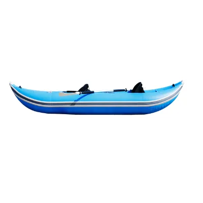 Blue Sit on Top River Kayak Boat Pedal Kayak Fishing 2 Person PVC 10 Pcs Single Whitewater Sit in Kayak 2 Pieces Mid. Order