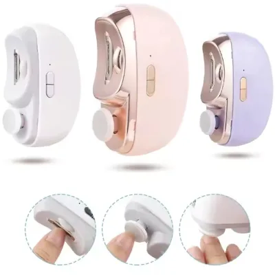 Automatic 3-in-1 Finger Nail Clipper Trimmer Electric Nail Clippers with Polishing for Seniors Adults Students Baby