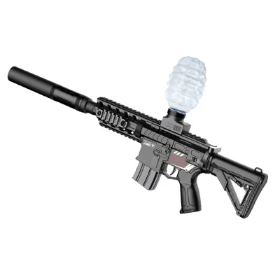 NEW M416 62CM Large Electric Automatic Gel Blaster Gun with Muffler,Large Gel Bomb Gun Toy,Adult Boy Outdoor Shooting Game Toy