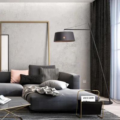 New Large Long Arm Fabric Shade Modern Floor Light Lamp for Living Room Nordic Floor Lamp E27