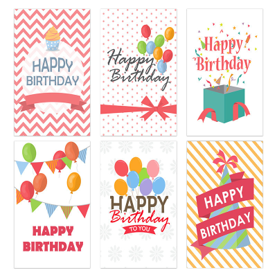 Custom 4-Color Print Happy Birthday and Graduation Cards Holiday Decoration Gift for Kids Paper Crafts