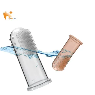 Heat-Resistant Silicone Emulsion Brush for Baby's Thumb Cap Toothbrush Soft Bristle Cleaning Brush Kids Home Use Manual Feature