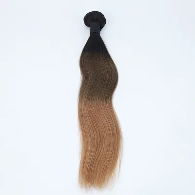 Emeda Black Blonde Hair 100g Virgin Remy Human Hair Straight Extension Bundle