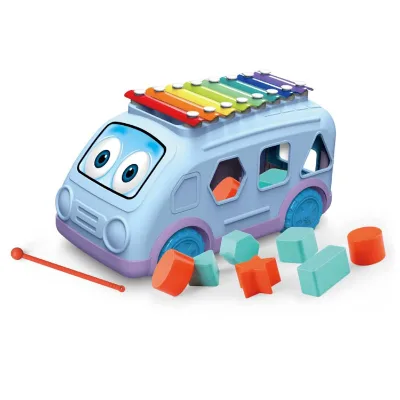Childrenly Educational Musical Bus Toys Toddler Xylophone Piano Plastic Toy Interesting Toy China Baby Window BOX Unisex 18 Harp