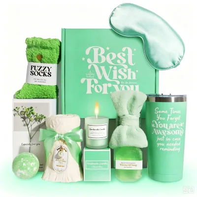 Uplifting Cheer Up Encouragement Pamper Present For Stressed Overworked Ladies Lavender Theme Spa Gift Basket