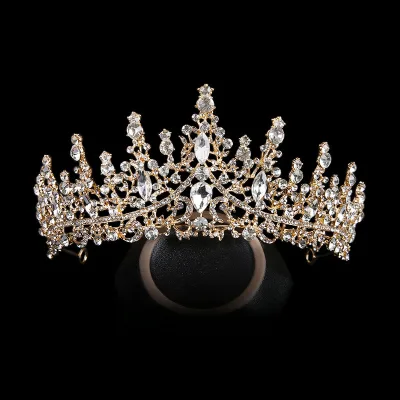 Fancy Day Bridal Crystal Crown Tiara Princess Korean Rhinestone Wedding Accessories Coronas Decorativas De Metal High Quality
