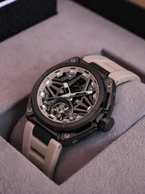 Custom Octagon Skeleton Automatic Men Watch Sport Fashion Trendy All-match Mechanical Wrist Watch for Daily Wear