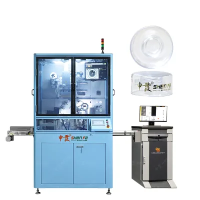 Automatic Hot Stamping Machine for Plastic Lid Jars with Visual Positioning System and Visual Quality Inspection System