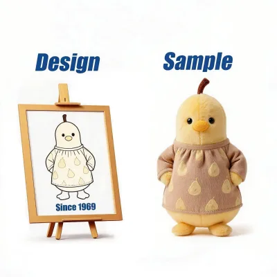 Shengye China Toy Brand Factory Made Ya Pear Plush Toy Fruit Pear Soft Doll with Embroidered PP Cotton for Holiday Party Gift