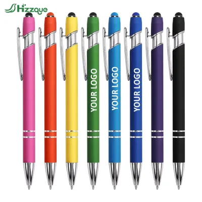 Customized Printing Logo Stylus Retractable Ballpoint Pen With Stylus Tip With Custom Logo