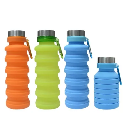 Summer Soft Flask Folding Collapsible Water Bottle 1l Silicone Water Bottle Collapsible
