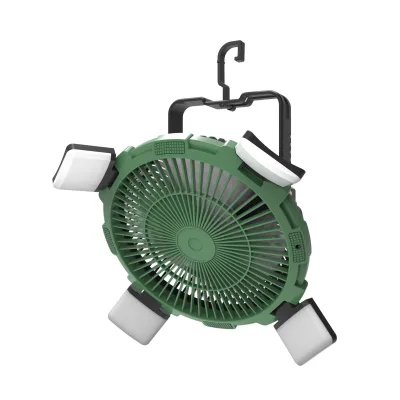 Factory Direct Camping Fan with Led Lantern 8000mAh Portable Battery Operated Multi Functional Outdoor Fan