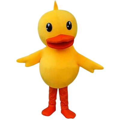 Cute Yellow Duck Mascot Costume