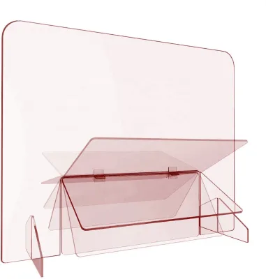 Acrylic Free Standing Screen - Customizable Size & Eco-Friendly Grade Partition Screen | Retail/Office Privacy Divider