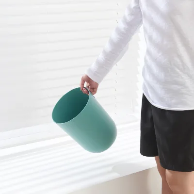 MONR PP Material Plastic Storage Trash Bins 10L Round Dustbin Bag Paper Basket Accessory Kitchen Simplified Office Living