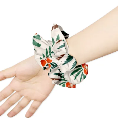 Custom logo Anime Pattern Highly Elastic Large Intestine Women's Girl Fashion Hair Ties Scrunchies Hair Accessories