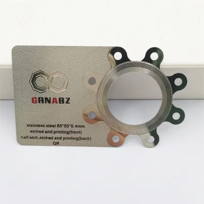 0.5mm Thickness Customized Laser Cut Stainless Steel Metal Visiting Card