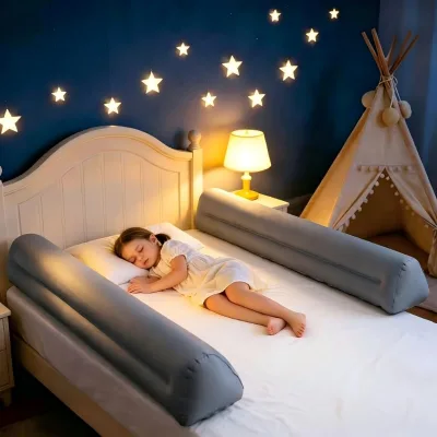 Travel Bed Rails for Toddlers TPU Inflatable Bed Rails Portable Bed Rail for Kids Toddler Bed Guard Rail for All Size Beds