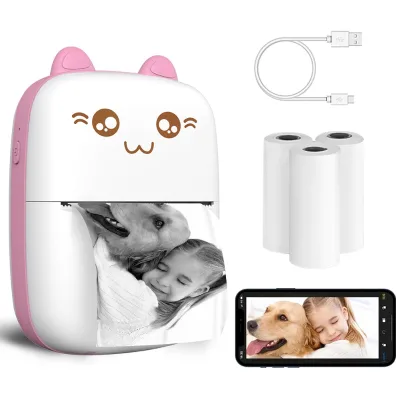Factory Price Portable Mini Thermal Printer Photo Document Printer Black White USB Wireless Inkless Sticker Printer