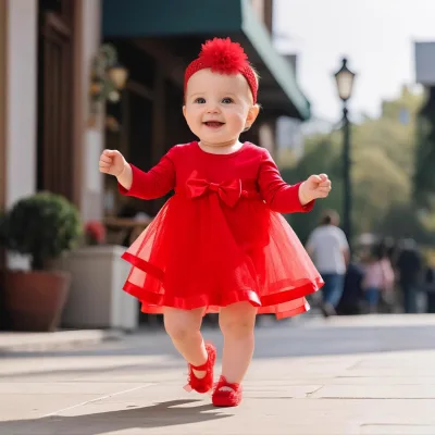Long Sleeve Cotton Eco-friendly A-line Princess Dress Baby Girls Aged 0-6 Months Lace Decoration Solid Casual O-Neck Knee Spring