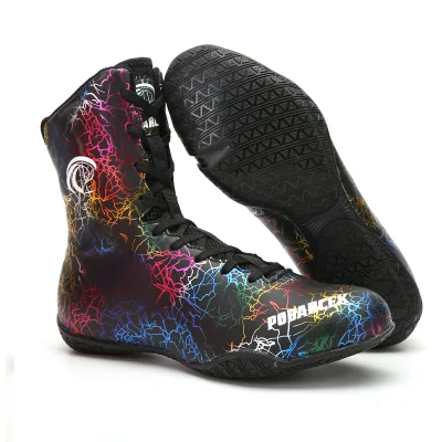 Day Key High Top Men'S Professional Customizable Rubber Custom Lightweight Breathable Wrestling Gym Boots Boxing Shoes for Sale