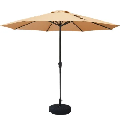 Wholesale Manual 8 Rib Polyester Patio Parasol Waterproof Anti-UV Outdoor Table Umbrella for Home Business Use