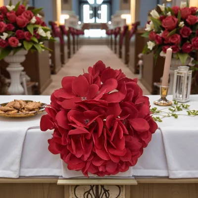Handmade Silk Artificial Hydrangea Wedding Bouquet Decor Premium Quality for Stylish Arrangements & Christmas Decor