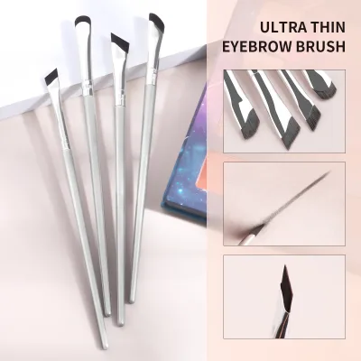 4pcs/set Super Thin Angled Liner Eye Brush Brow Contour Eyebrow Eyeliner Makeup Brushes Eye Makeup Tools