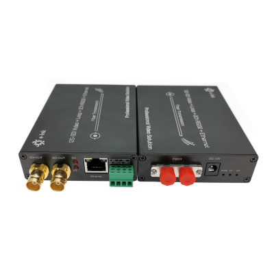 12G-SDI to Fiber Converter with Gigabit Ethernet and RS485 Supports 4K 60Hz Video 80km Transmission for Broadcast