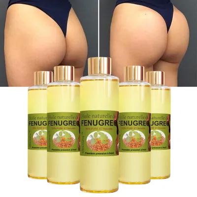 Herbal Fenugreek Oil 200ml Bottle Organic Butt Sculpting Solution Skin Hydration Bulk Supply Manufacturer