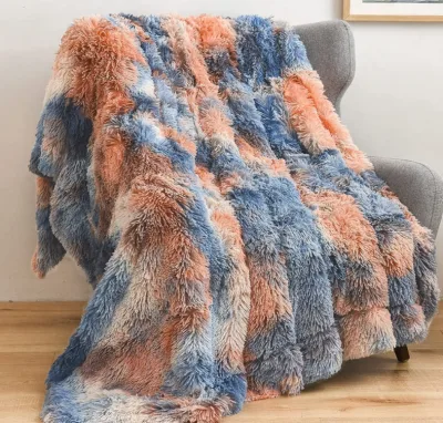 FY Luxury Cozy Warm 100% Polyester Sherpa Throws Super Soft Rainbow Blanket Modern Style Bed Throw for Girls