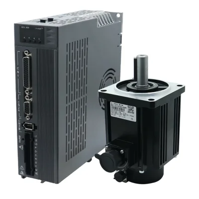 HLTNC 130mm Flange Diameter 22mm 220V 1500RPM 14.64Nm 12.4A 2.3KW Servo Motor EtherCAT Servo Drive Kit