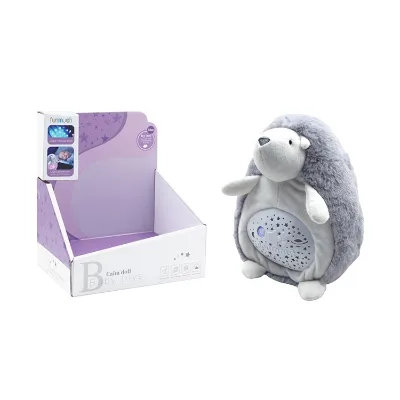 Plush Hedgehog Baby Toy Appease Projector Light Toy Washable Baby Sleep Toy