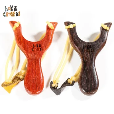 Educational Toy Classic Construction Hunting Accept Print Custom Logo Wenge Toy Wooden Slingshot