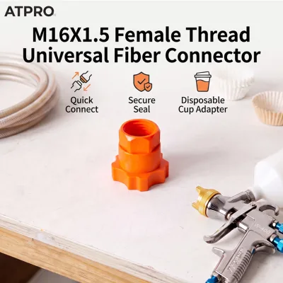 M16*1.5 Female Thread Spray Gun Adapter Fiber Connector Disposable Paint Cup Fitting Quick Connect Air Spray Gun Accessory