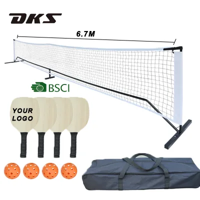 Hot Selling Stable Durable OEM Ready to Ship Multi-color Option Outdoor Tournament Portable Pickleball Net Pro 22FT with Wheels