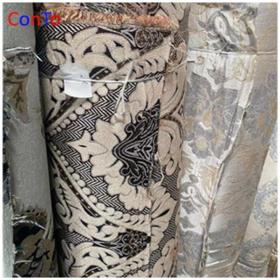 Hot Selling Suede Cloth Fabric Grey Chenille Damask Fabric Chenille Fabric in Roll
