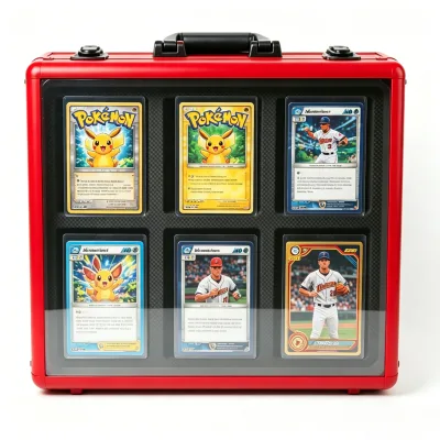 Rugged Portable Card Slab Carrying Box with Reinforced Corners for Convention Card Show & Personal Collection