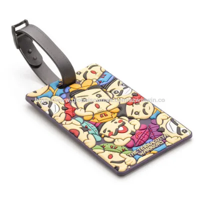 3D design PVC Luggage Tag, Soft 3D Rubber PVC with customized logo