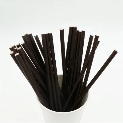 High Quality Manufacturers Kraft Straws Decorative Plain White Paper Straw Rolls 6MM*197MM