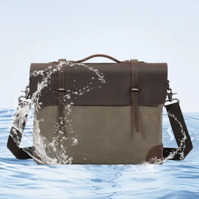 Waterproof Canvas Custom Crossbody Bag Men Designer Messenger Bag Shoulder Bags Luxury Customize Lawyer Briefcase
