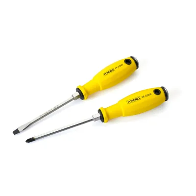 PONDRIO Phillips Impact Screwdriver Hammer Industrial DIY Grade Tang Design 6150 Chromium-Vanadium Steel Dual-color Grip Handle
