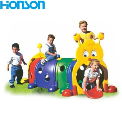 Kids Crawling Tunnel Colorful Insect Shaped Plastic Play Tube for Toddlers Indoor Outdoor Playground Equipment