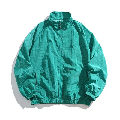 American Formal Loose Versatile 100% Nylon Zipper Front Skin Clothing Standard Thickness UV Resistant Sunscreen OEM Service