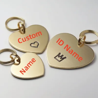Custom Dog Tag with Personal Customization Cute Charms Tags Antique Gold Plating Custom Color Soft Enamel