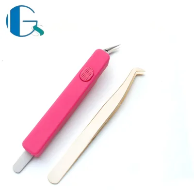 Portable Rechargeable Tweezer Eyelash Light Mini UV Lash Lamp Touch Switch Flexible Lamp Head Plastic Safe No Heat Fast Curing