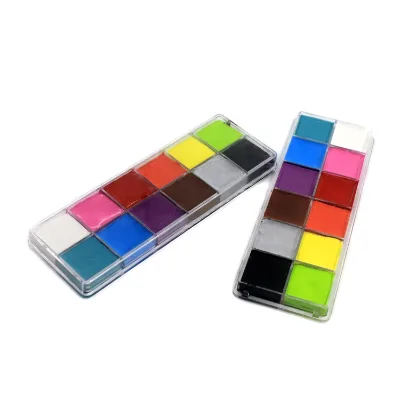12-Color Non-Toxic Water-Based Children's Glow-in-the-Dark Makeup Palette Face Body Painting Customizable Logo Safe Waterproof