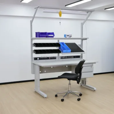 Soldering Workstation Bench with Monitor Bracket & Anti-Static Wrist Strap Point