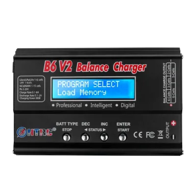 Black HTRC B6 V2 Balance Charger Smart Model Plane Lithium Battery Charger